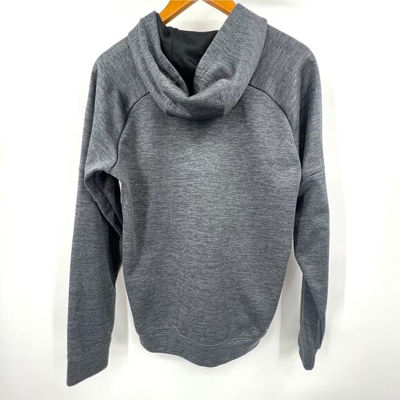 Adidas Sweatshirt Men's Small Gray Logo Graphic Print Pullover Hoodie Athleisure - Picture 4 of 7